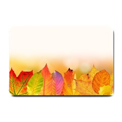 Autumn Leaves Colorful Fall Foliage Small Doormat  by BangZart