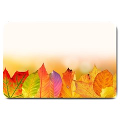 Autumn Leaves Colorful Fall Foliage Large Doormat  by BangZart