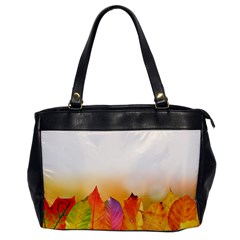 Autumn Leaves Colorful Fall Foliage Office Handbags by BangZart