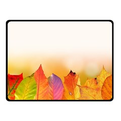 Autumn Leaves Colorful Fall Foliage Fleece Blanket (small) by BangZart