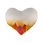 Autumn Leaves Colorful Fall Foliage Standard 16  Premium Heart Shape Cushions Back