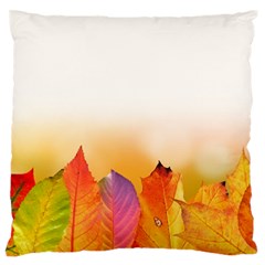 Autumn Leaves Colorful Fall Foliage Large Flano Cushion Case (two Sides)