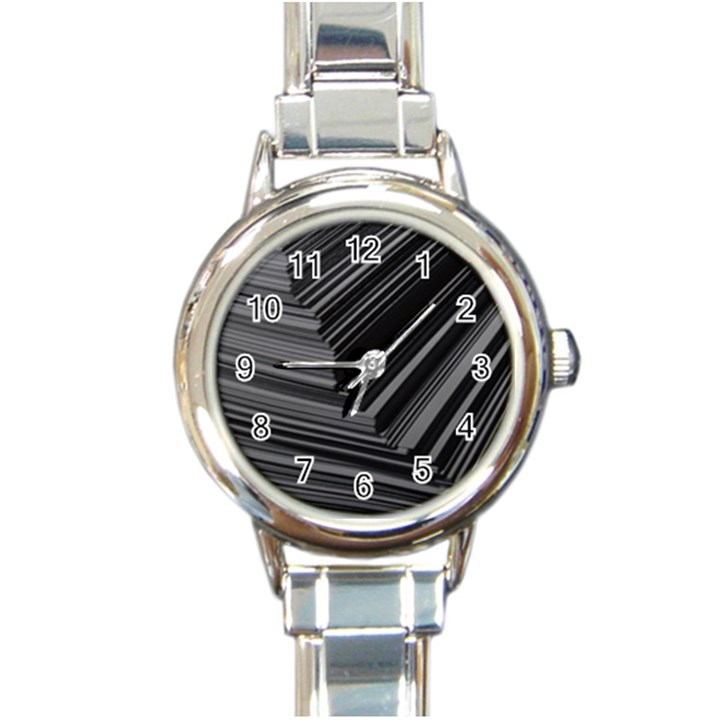 Paper Low Key A4 Studio Lines Round Italian Charm Watch