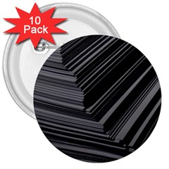 Paper Low Key A4 Studio Lines 3  Buttons (10 Pack)  by BangZart