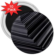 Paper Low Key A4 Studio Lines 3  Magnets (10 Pack)  by BangZart