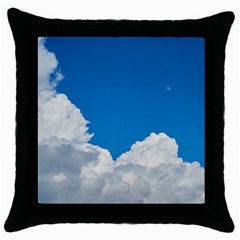 Sky Clouds Blue White Weather Air Throw Pillow Case (black) by BangZart