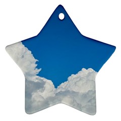 Sky Clouds Blue White Weather Air Star Ornament (two Sides) by BangZart