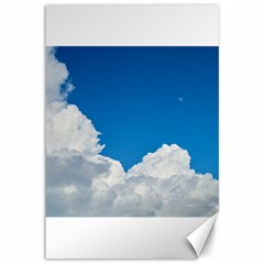 Sky Clouds Blue White Weather Air Canvas 12  X 18   by BangZart