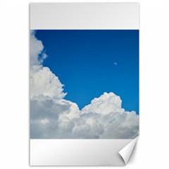 Sky Clouds Blue White Weather Air Canvas 24  X 36  by BangZart