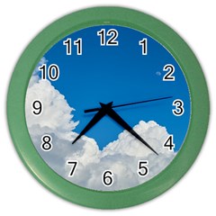 Sky Clouds Blue White Weather Air Color Wall Clocks by BangZart