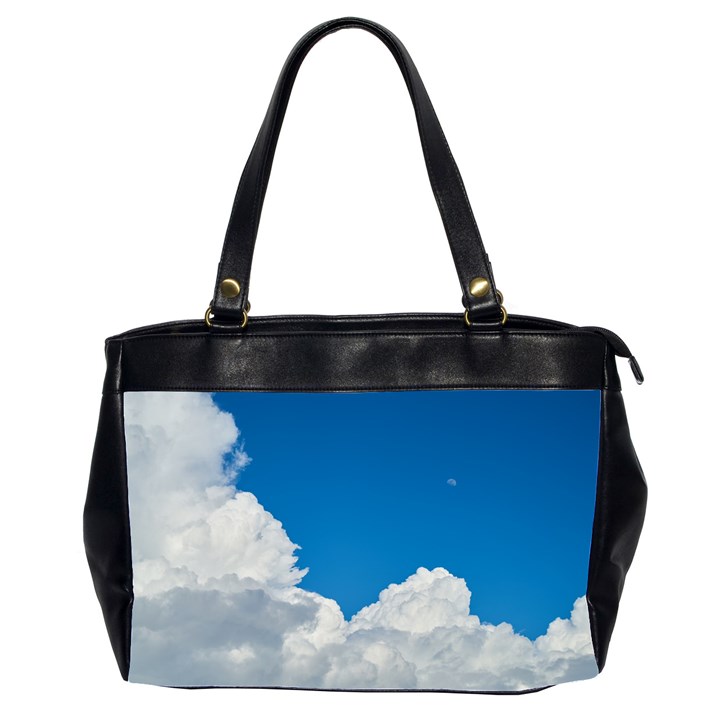 Sky Clouds Blue White Weather Air Office Handbags (2 Sides) 