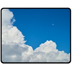 Sky Clouds Blue White Weather Air Fleece Blanket (medium)  by BangZart