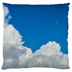 Sky Clouds Blue White Weather Air Large Cushion Case (one Side) by BangZart