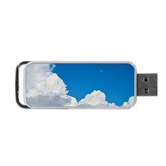 Sky Clouds Blue White Weather Air Portable Usb Flash (one Side) by BangZart