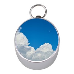 Sky Clouds Blue White Weather Air Mini Silver Compasses by BangZart