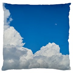 Sky Clouds Blue White Weather Air Standard Flano Cushion Case (one Side) by BangZart