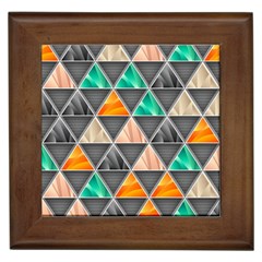 Abstract Geometric Triangle Shape Framed Tiles by BangZart