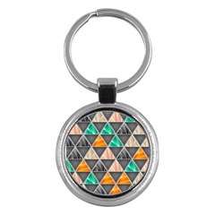 Abstract Geometric Triangle Shape Key Chains (round)  by BangZart