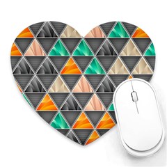 Abstract Geometric Triangle Shape Heart Mousepads by BangZart