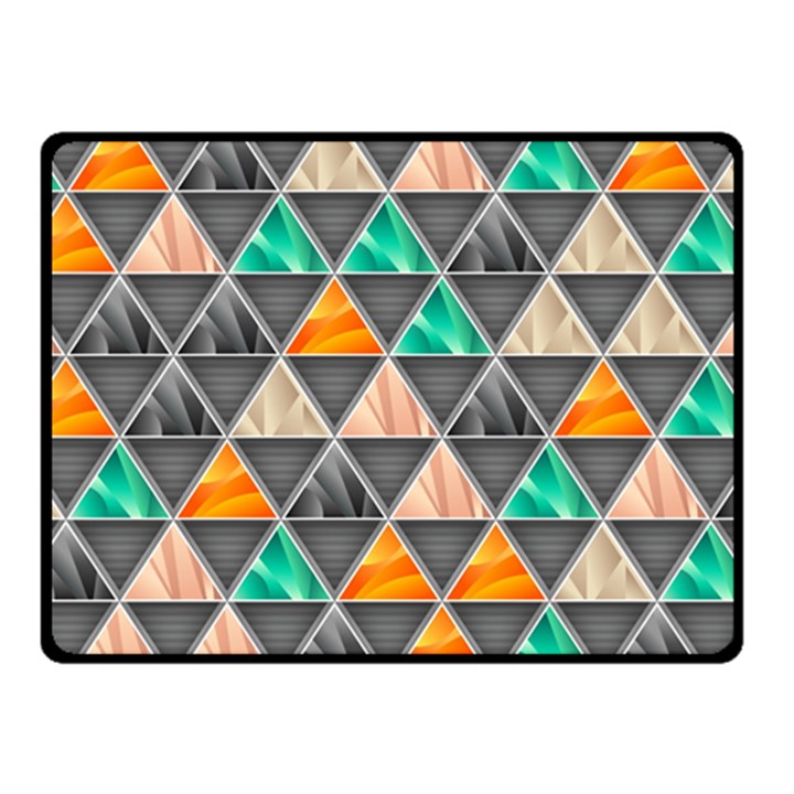 Abstract Geometric Triangle Shape Double Sided Fleece Blanket (Small) 