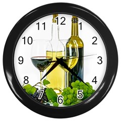 White Wine Red Wine The Bottle Wall Clocks (black) by BangZart