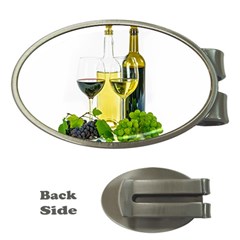 White Wine Red Wine The Bottle Money Clips (oval)  by BangZart