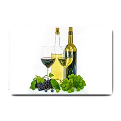 White Wine Red Wine The Bottle Small Doormat  by BangZart