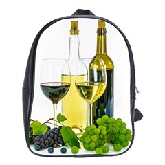 White Wine Red Wine The Bottle School Bags(large)  by BangZart