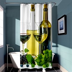 White Wine Red Wine The Bottle Shower Curtain 36  X 72  (stall)  by BangZart