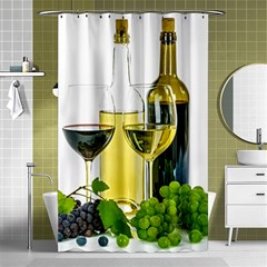 White Wine Red Wine The Bottle Shower Curtain 48  X 72  (small)  by BangZart