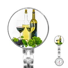 White Wine Red Wine The Bottle Stainless Steel Nurses Watch by BangZart