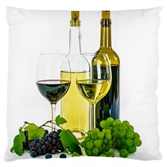 White Wine Red Wine The Bottle Large Flano Cushion Case (two Sides) by BangZart