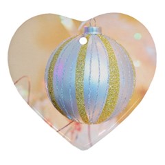 Sphere Tree White Gold Silver Ornament (heart)