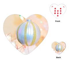 Sphere Tree White Gold Silver Playing Cards (heart)  by BangZart