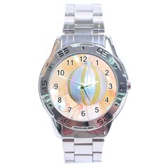 Sphere Tree White Gold Silver Stainless Steel Analogue Watch by BangZart