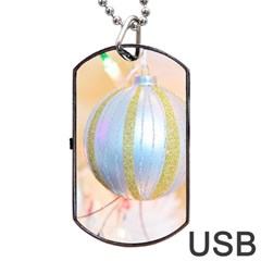 Sphere Tree White Gold Silver Dog Tag Usb Flash (one Side) by BangZart