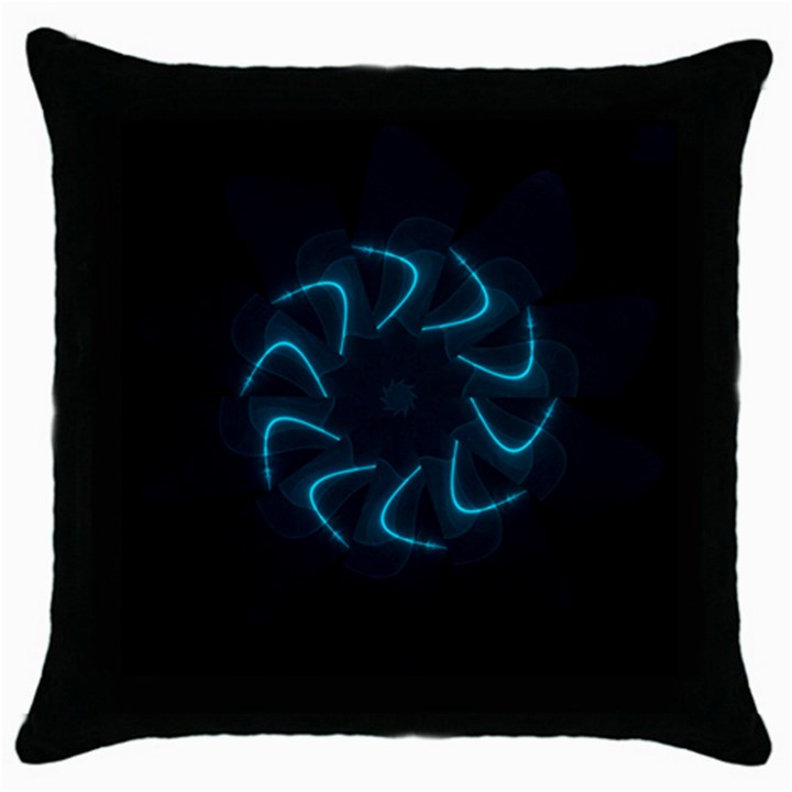 Background Abstract Decorative Throw Pillow Case (Black)