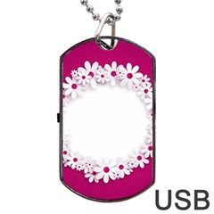 Photo Frame Transparent Background Dog Tag Usb Flash (one Side) by BangZart