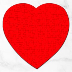 Solid Christmas Red Velvet Jigsaw Puzzle (heart) by PodArtist