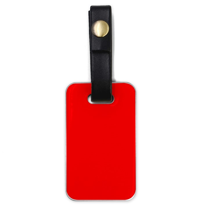 Solid Christmas Red Velvet Luggage Tags (One Side) 