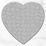 Solid Christmas Silver Jigsaw Puzzle (Heart) Front