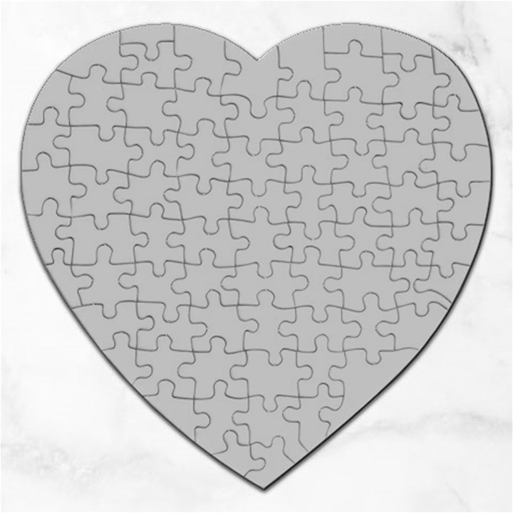 Solid Christmas Silver Jigsaw Puzzle (Heart)