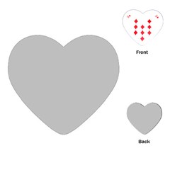 Solid Christmas Silver Playing Cards (Heart) 