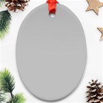 Solid Christmas Silver Oval Ornament (Two Sides) Back