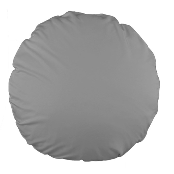 Solid Christmas Silver Large 18  Premium Flano Round Cushions