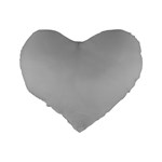 Solid Christmas Silver Standard 16  Premium Flano Heart Shape Cushions Back