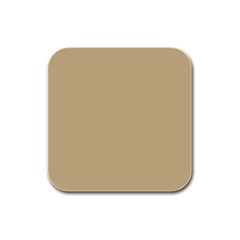 Solid Christmas Gold Rubber Square Coaster (4 Pack)  by PodArtist