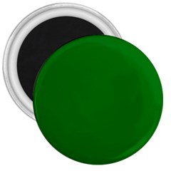 Solid Christmas Green Velvet Classic Colors 3  Magnets by PodArtist