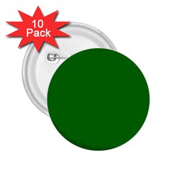 Solid Christmas Green Velvet Classic Colors 2 25  Buttons (10 Pack) 