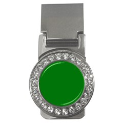 Solid Christmas Green Velvet Classic Colors Money Clips (cz)  by PodArtist